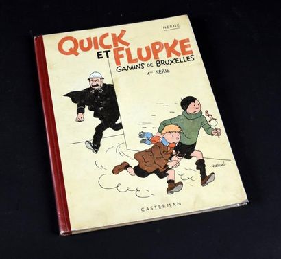 HERGÉ 
QUICK ET FLUPKE GAMINS DE BRUXELLES - 4e série
Casterman, 1937. Dos toilé...