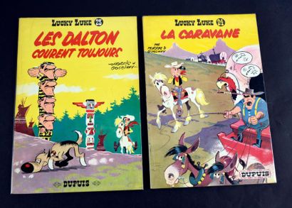 MORRIS 
Lucky Luke 23 et 24. Les Dalton courent toujours, édition originale en très...