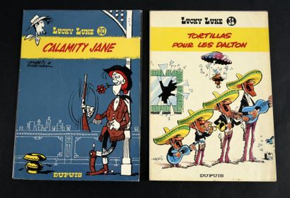 MORRIS 
Lucky Luke 30 et 31.
Calamity Jane, édition originale proche du neuf et Tortillas...