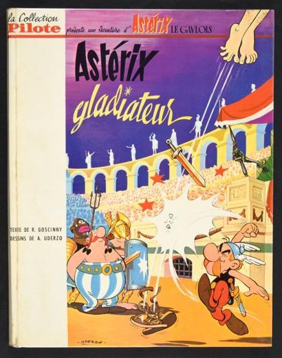UDERZO 
ASTÉRIX 04. Astérix gladiateur.
Édition originale Dargaud cartonnée de 1964.
Album...