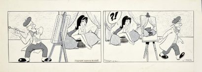 DARTHET, Jean 
Nimbus, strip no.11924 parue dans le journal «La Meuse» Dimensions:...