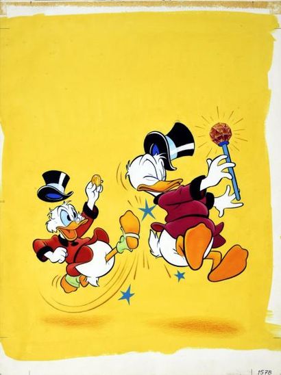 DISNEY, STUDIOS 
LE JOURNAL DE MICKEY N°1578. PICSOU ET DONALD.
Encre de Chine et...