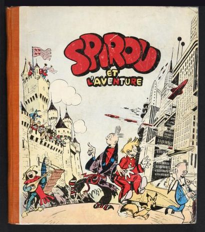 FRANQUIN 
Spirou 01. Spirou et l'aventure.
Edition originale de 1948. Album carré...
