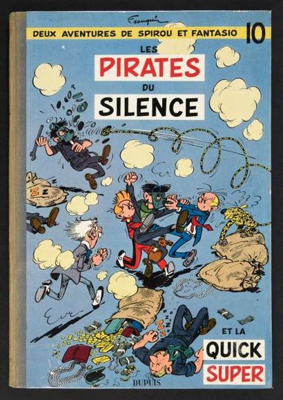 FRANQUIN 
Spirou 10. Les Pirates du silence édition originale belge de 1958. Dos...