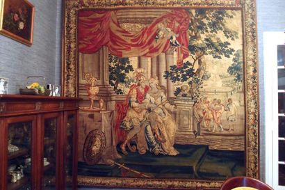 null Didon et Enée, tapisserie, Bruxelles, XVIIe siècle, tapisserie laine et soie...