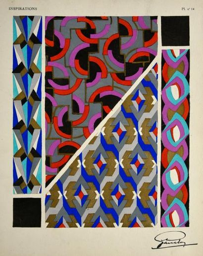 GARCELON (A.) 
Inspirations 80 motifs en couleur, Paris, Ch. Massin, s.d. (vers1930)....