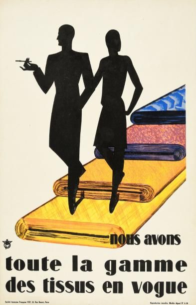 VOP imprimeur, Paris 
Deux rares affichettes anonymes, imprimées par, vers, 1930,...