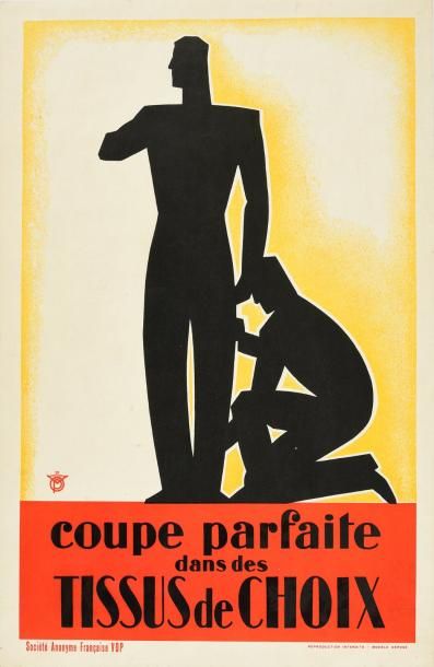 VOP imprimeur, Paris 
Deux rares affichettes anonymes, imprimées par, vers, 1930,...