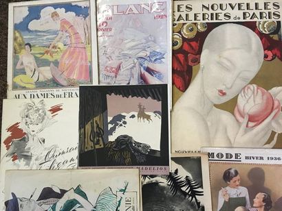 null [MODE et BLANC]
Réunion huit catalogues commerciaux, Paris et province, 1920-1930...