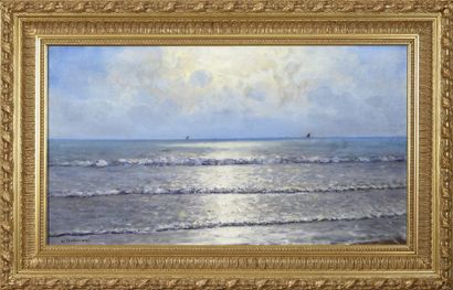 Arsène CHABANIAN (1864-1949) Trois vagues
Huile sur toile signée en bas à gauche.
Dim.:45...