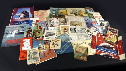 null Lot de brochures et documentation sur la côte Atlantique (1920-1950).
Lot comprenant...
