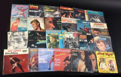 null Hallyday, Johnny 1960.
Une collection complète de 24 disques (45 tours) dont...
