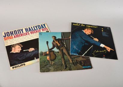 null Hallyday, Johnny 1961.
Un ensemble de trois albums 33T emblématiques des débuts...