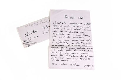 null Hallyday, Johnny 1965.
Lettre manuscrite envoyée par l'artiste, faisant son...