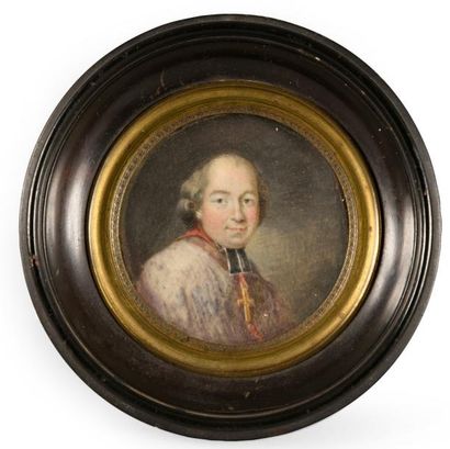 null Miniature représentant Jean Francois de La Marche (1729-1806), dernier évéque...