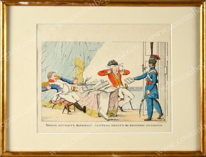 TEREBENEV Ivan Ivanovitch (1780-1815) 
Le cosaque remet à Napoléon le billet de visite...