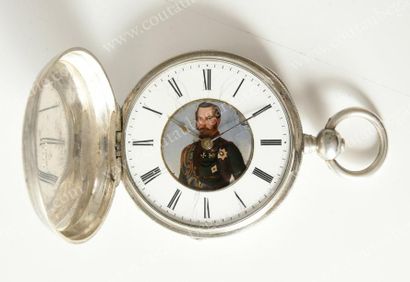 null ALEXANDRE II, empereur de Russie (1818-1881).
Montre savonnette, couvercle orné...