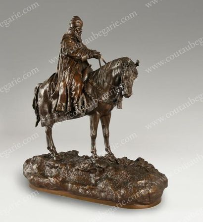 GRATCHEFF Vassili Yacovlevitch (1831-1905) 
Cavalier boyard sur son cheval.
Bronze...