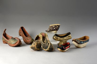 null Ensemble de chaussures de femme, Chine, XIXe siècle principalement, une chaussure...
