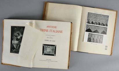 null Deux albums «Antiche Trine Italiane, Trine ad Ago» Tomes I et II par Elisa Ricci,...