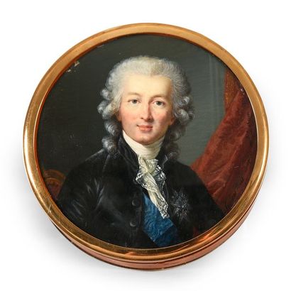 François HUET dit VILLIERS-HUET (Paris, 1772- Londres, 1813) 
Portrait de Charles...