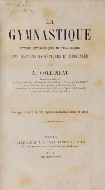 null Livre. La Gymnastique. Notions physiologiques et pédagogiques par A. Collineau....