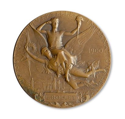 1900. Paris. Médaille de participant en bronze. Graveur Chaplain. Dim. 63 mm
