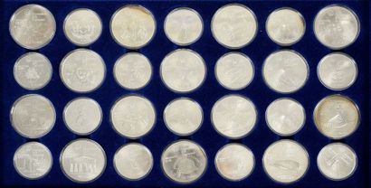 null Coffret de 28 pièces commémoratives des Jeux Olympiques de Montréal 1976 en...