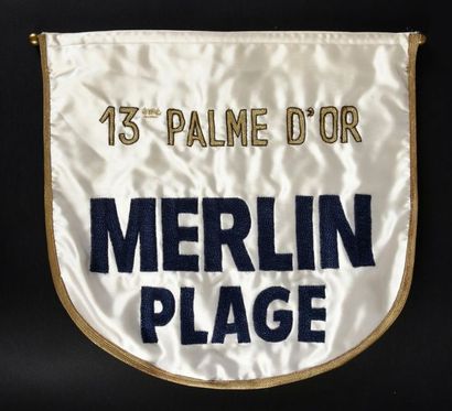 null Trophée et fanion de la 13ème Palme d'or Merlin Plage 1983 à Paris. Challenge...