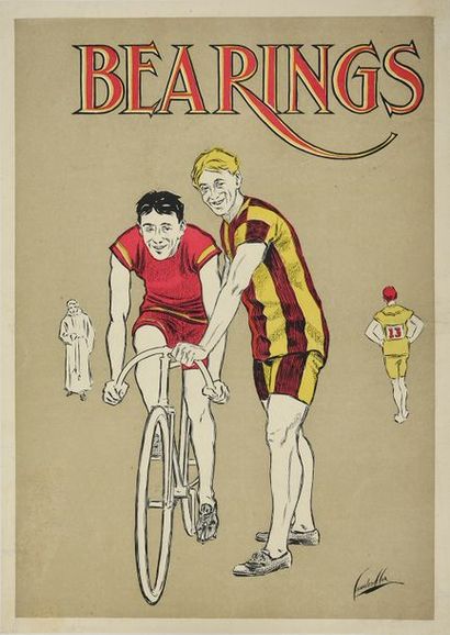 null Ensemble de 2 affiches «Bearings» par Charles A. Cox actif entre 1890 et 1899....