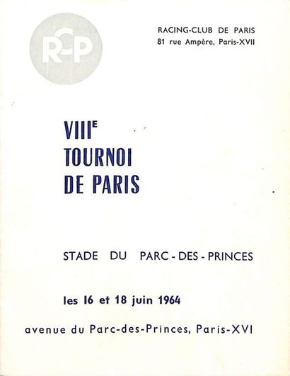 null Programme officiel du VIIIème Tournoi de Paris (R.C.P) les 16 et 18 juin 1964...