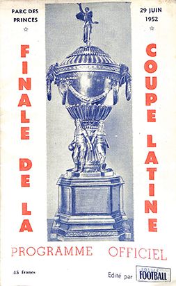 null Programme officiel de la finale de la Coupe Latine opposant Nice à Barcelone...