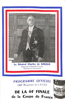 null Programme officiel de la finale de la Coupe de France 1961 opposant Nîmes à...