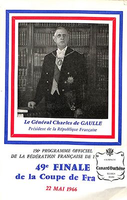 null Programme officiel de la finale de la Coupe de France 1966 opposant Nantes à...