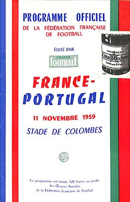 null Programme officiel de la rencontre amicale opposant la France au Portugal le...