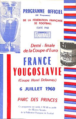null Programme officiel de la demi-finale du Championnat d'Europe des Nations 1960...