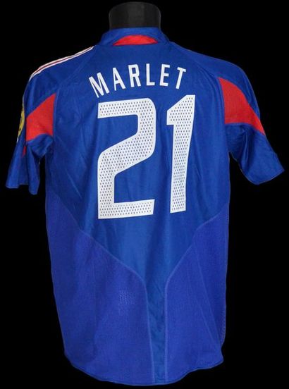 null Steve Marlet.
Maillot n°21 de l'équipe de France pour la rencontre opposant...