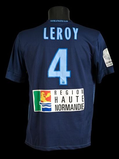 null Jérome Leroy.
Maillot n°4 porté avec le HAC pour la saison 2014-2015 de Ligue...