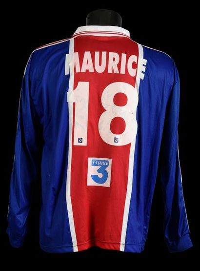null Florian Maurice n°18.
Maillot porté avec le Paris Saint-Germain en Coupe de...