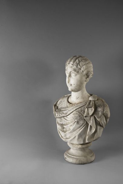 Art ROMAIN du Ie siècle avant JC/XVIIe siècle 
Buste de femme composite en marbre...