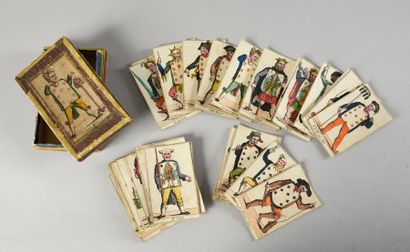 null Jeu de 32 cartes types populaires, petits métiers, personnages mythologiques....