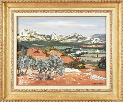 Yves Brayer (1907 - 1990) 
Terres de Beauxite dans les Alpilles.
Toile, signée en...