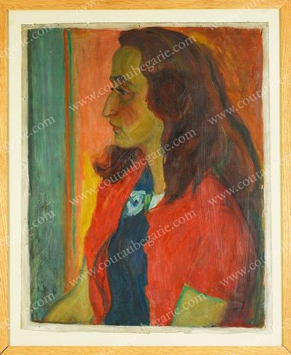 KOTLAREVSKY Paul (1883-1950) Portrait d'Eva.
Huile sur toile non signée, circa 1940,...