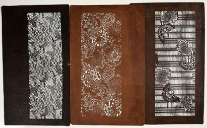 null Ensemble de pochoirs pour l'impression textile, Japon, époque Meiji, papier...