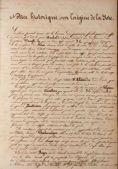 null [COURS DE TISSAGE]
Cours de tissage manuscrit, Lyon, premier quart du XIXe siècle,...