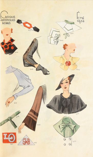 null Réunion de cinq périodiques, 1932-1939
- Les chapeaux du Très Parisien, Hiver...