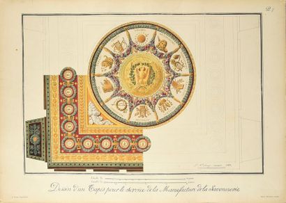 DUMONTHIER (E.) Recueil de dessins de tapis et de tapisseries d'ameublement du Mobilier...