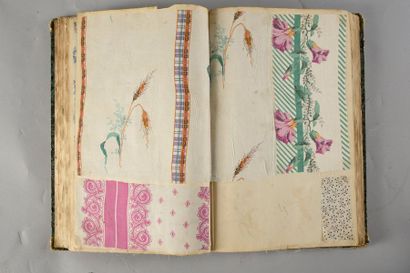 null Suite de trois albums d'échantillons d'imprimés pour la mode, Alsace, 1869-1874,...