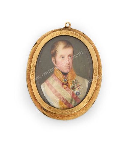 Ecole étrangère du XIXè siècle. Portrait de l'archiduc Ferdinand d'Autriche, futur...