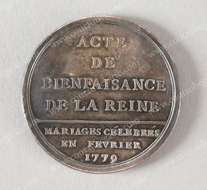 null MARIE-ANTOINETTE, reine de France (1755-1793).
Médaille commémorative en argent...